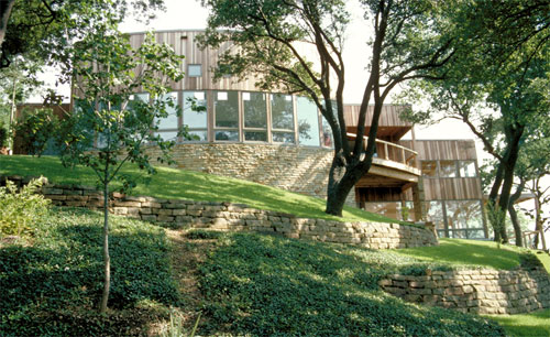 curve, Schaffer House, Eagle Mountain Lake, Fort Worth, TX - by W. Mark Gunderson, AIA